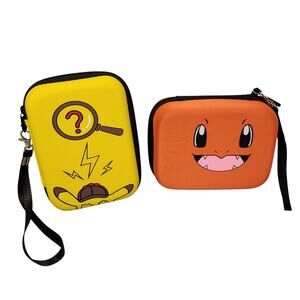 Detective Pikachu & Charmander PTCG Trading Card Hard Shell Carrying Cases Set